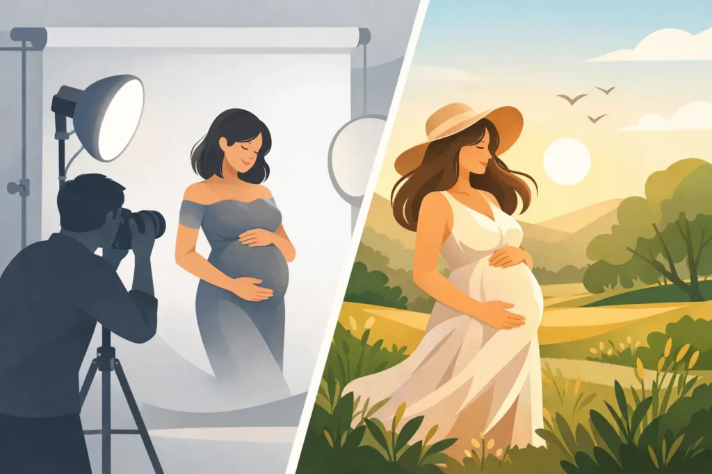 Maternity Studio or Outdoor Photos for You?